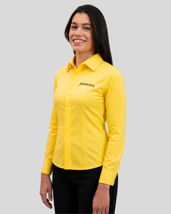 Camisa Manga Longa Amarela Feminina/Masculina