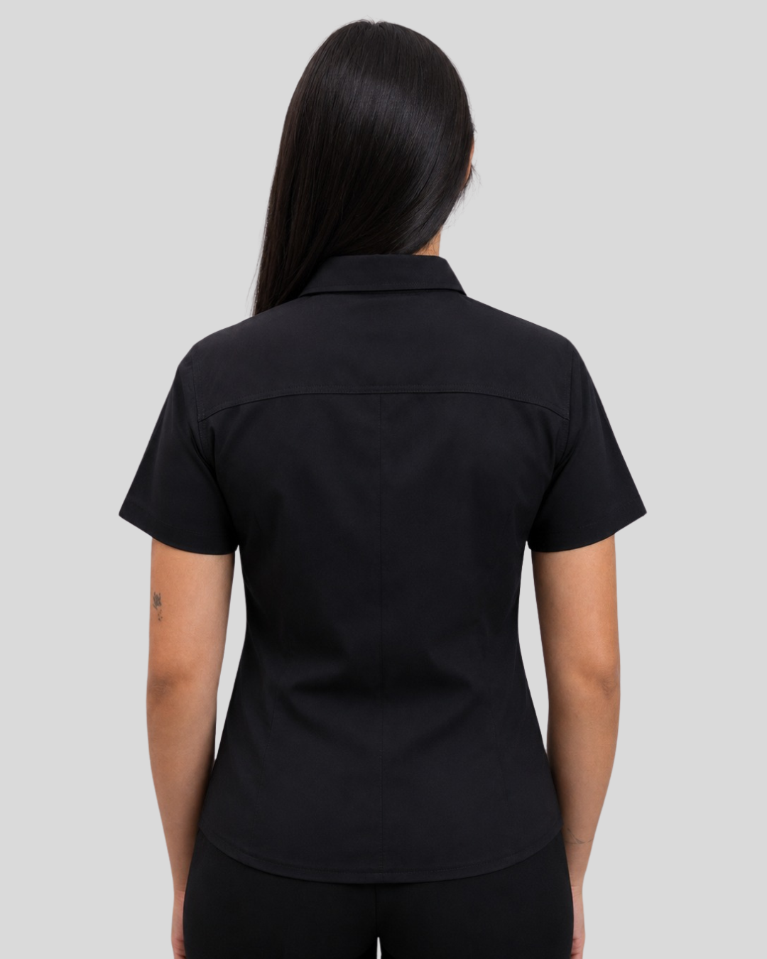 Camisa Manga Curta Preta Feminina/Masculina - Imagem 2