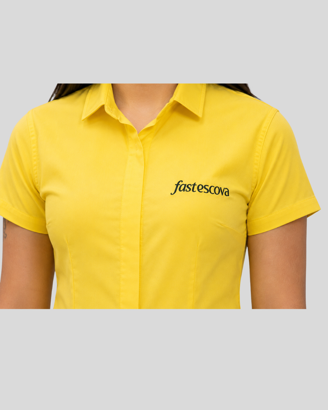 Camisa Manga Curta Amarela Feminina/Masculina - Imagem 3