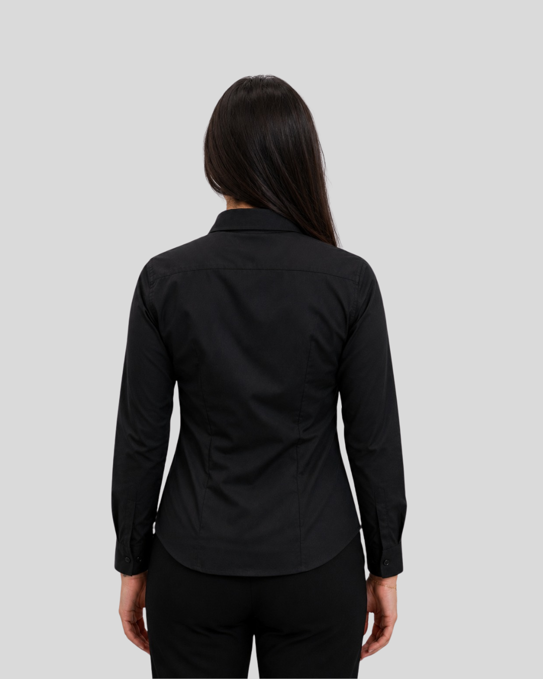 Camisa Manga Longa Preta Feminina/Masculina - Imagem 3