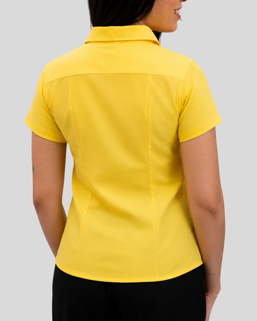 Camisa Manga Curta Amarela Feminina/Masculina - Imagem 2
