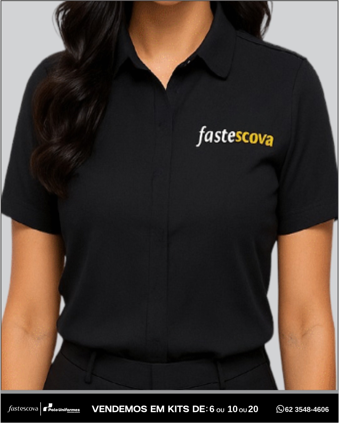 Camisa Manga Curta Preta