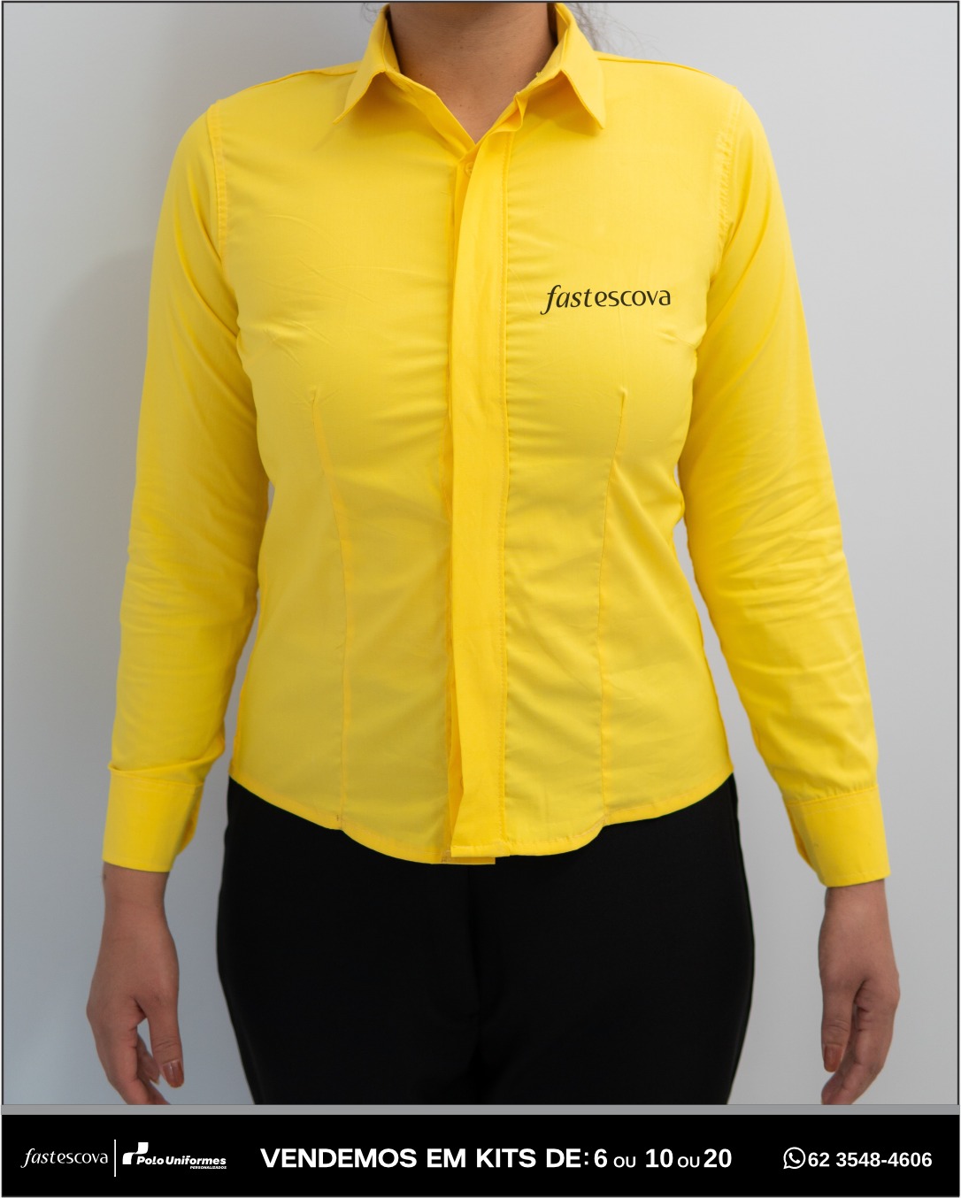Camisa Manga Longa Amarela